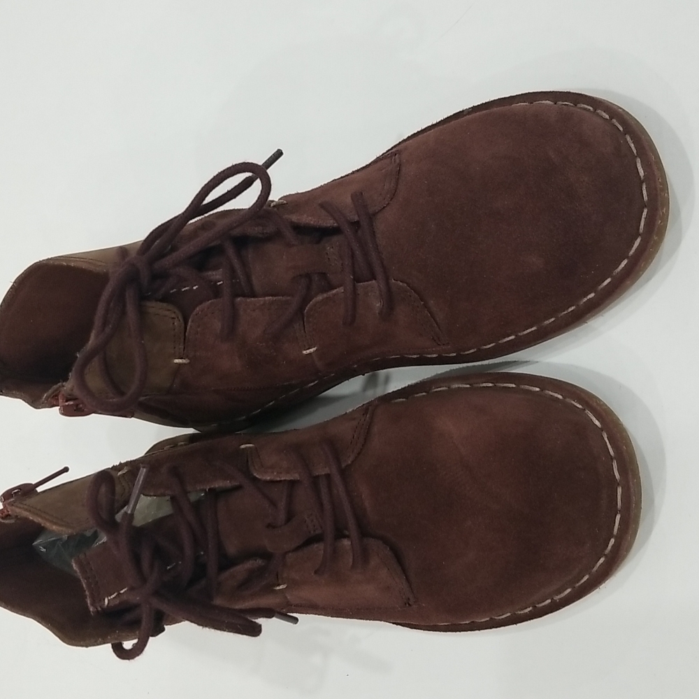 CLARKS Suede Leather Tie Up Ankle Boots Booties